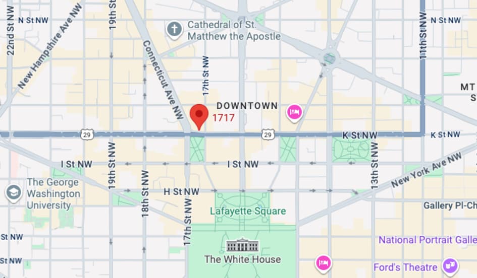 워싱턴 D.C. 사무소 오시는길 약도