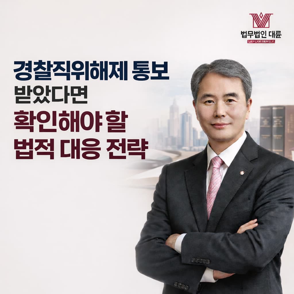 경찰직위해제 | 경찰직위해제 통보 받았다면 확인해야 할 법적 대응 전략